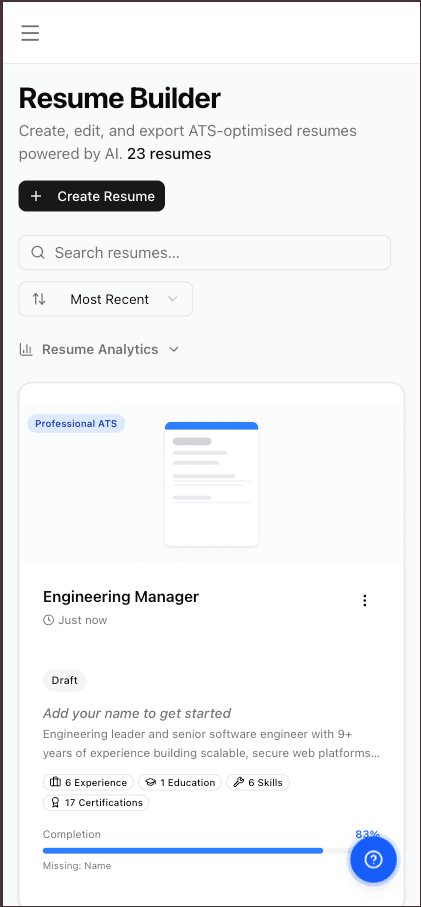 Resume Builder