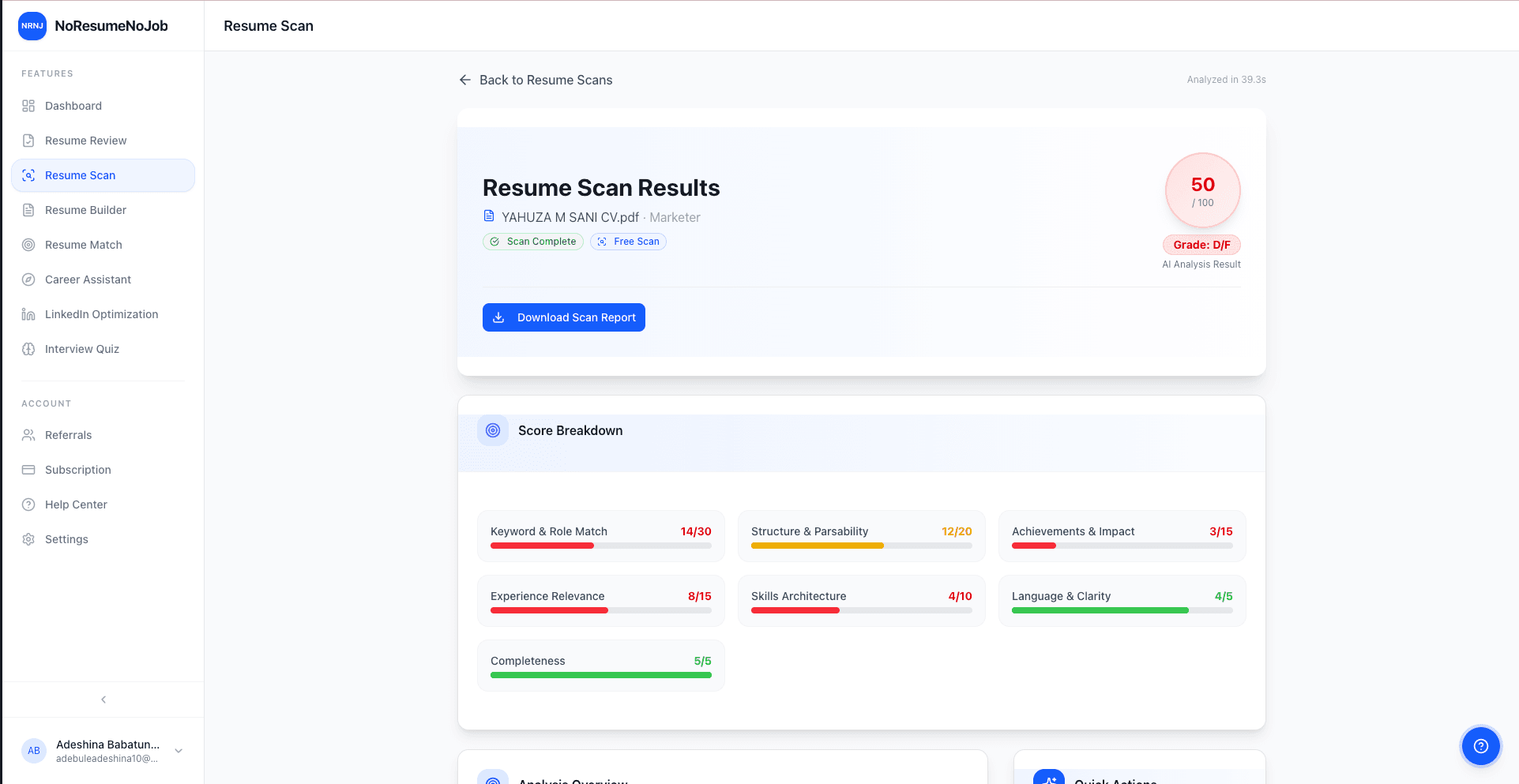 Resume Scan